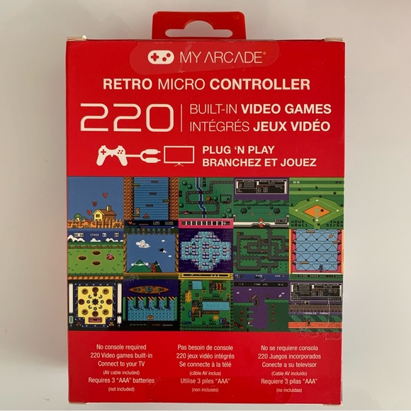 LOT of 4 MY ARCADE RETRO MICRO CONTROLLER 220 Built In Video Plug ‘n Play NEW - Picture 6 of 9